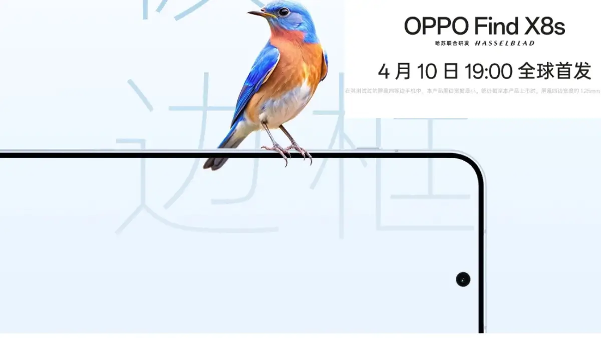 Ultra-slim bezels, Punch-hole selfie camera, Aesthetic representation via the bird, Clean design language,