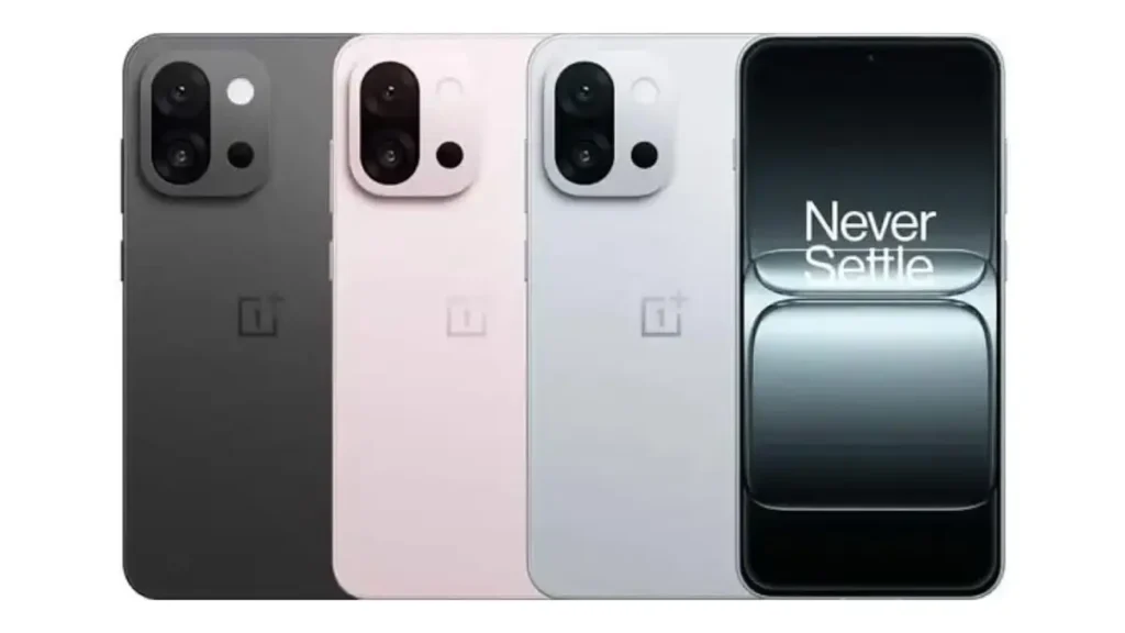 OnePlus 13T Specifications , color variants leaked showing black, pink, and silver models with Never Settle display