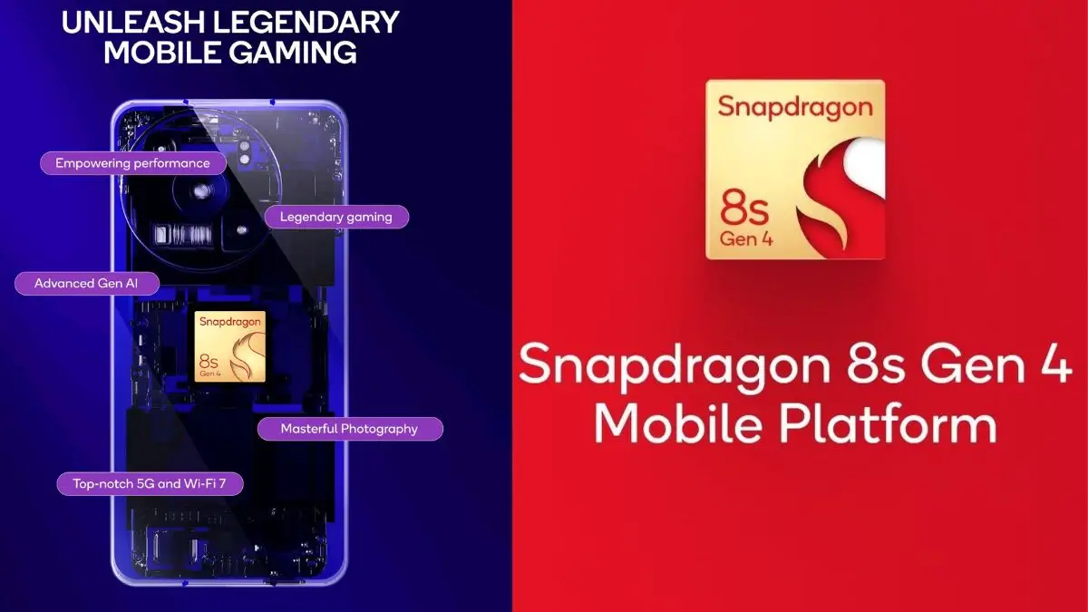 Snapdragon 8s Gen 4 Mobile Platform – Cutting-edge AI, advanced gaming, 5G, Wi-Fi 7, and next-gen photography capabilities."