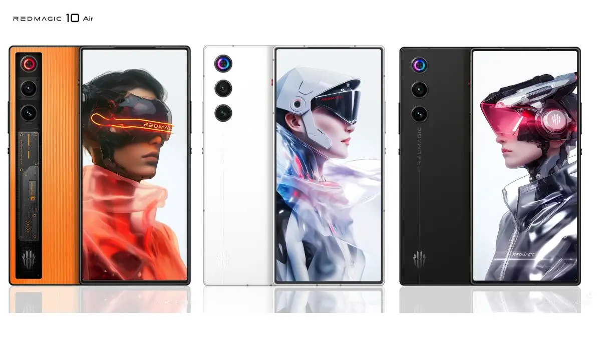 Red Magic 10 Air front and back view in three color options