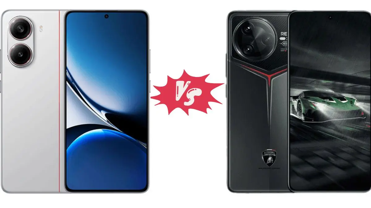 Redmi Turbo 4 Pro vs Redmi K80 side-by-side comparison showing design, display, and camera module