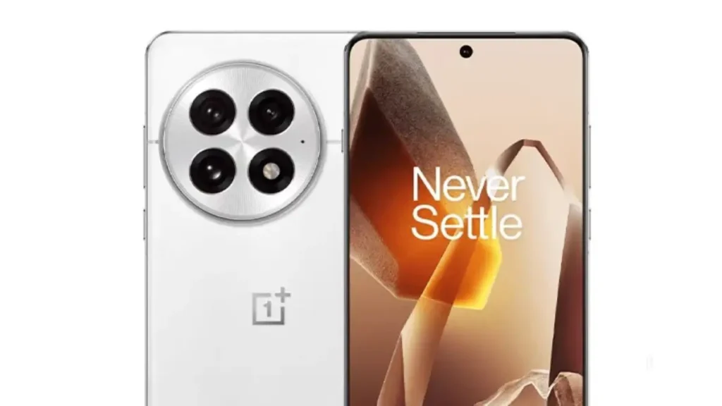 Assuming image shows the OnePlus 15 with flat screen, slim bezels, and camera module