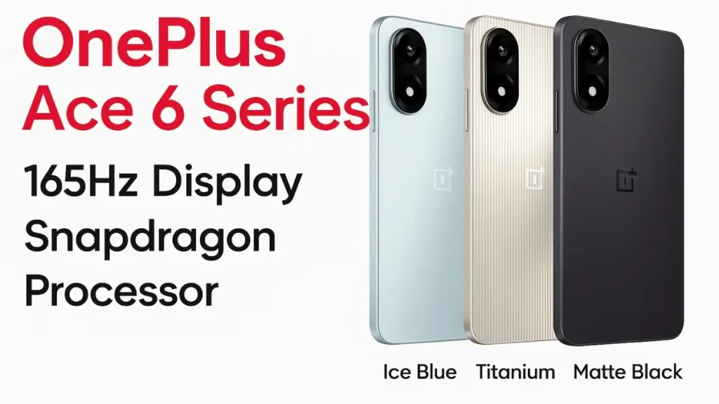 Leaked specs of OnePlus Ace 6 Series from Digital Chat Station reveal 165Hz 1.5K display, Snapdragon 8 chip, large battery, IP68 rating, and premium design.
