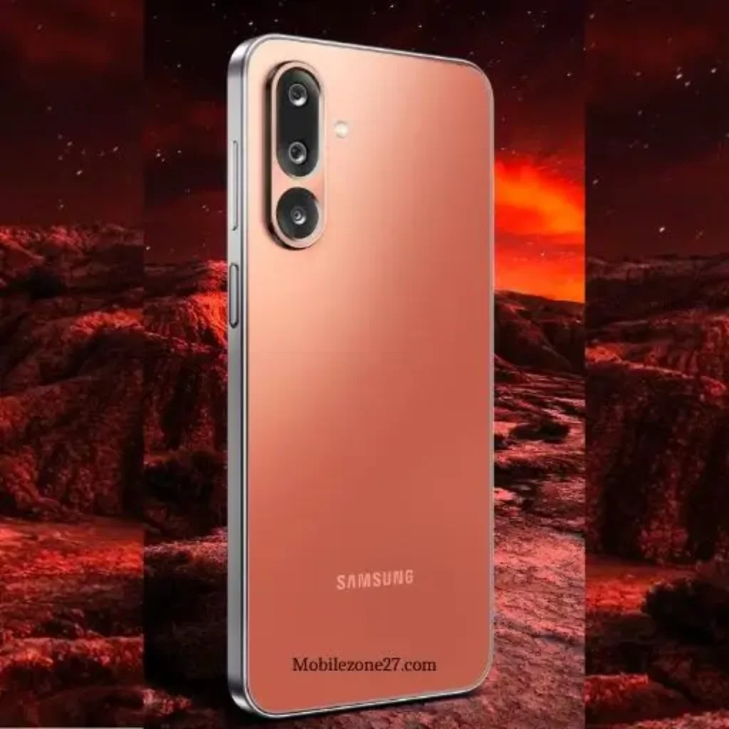 Samsung Galaxy M36 back panel design with triple rear camera and glossy finish