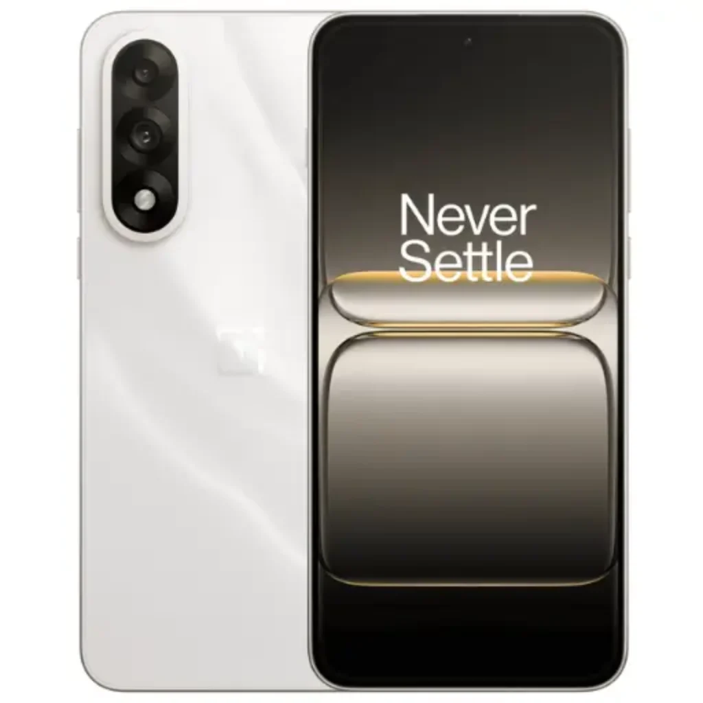 OnePlus Nord 5 smartphone front and back design with 144Hz AMOLED display and dual rear camera setup – Highlighting premium build