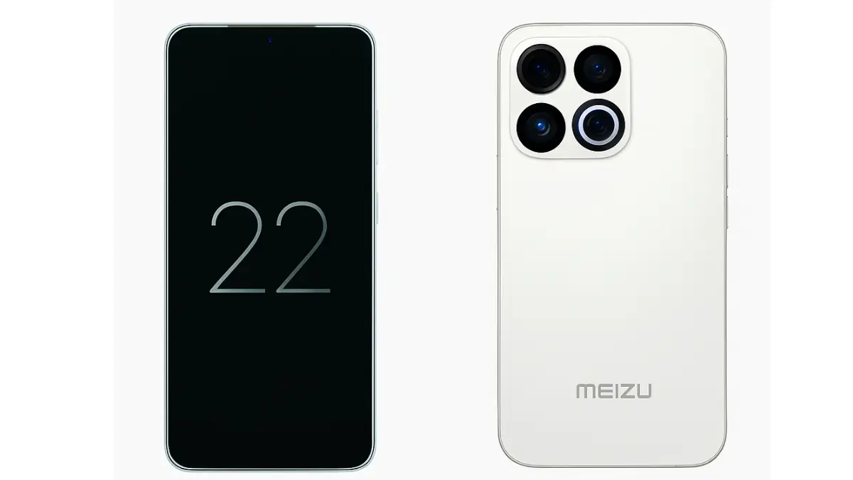 Meizu 22 Design front and back with ultra-narrow bezels and triple camera