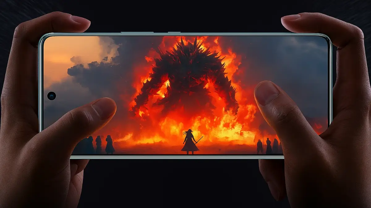 Samsung S26 Edge Geekbench score performance showcasing gaming visuals on Snapdragon 8E Gen 2 display"