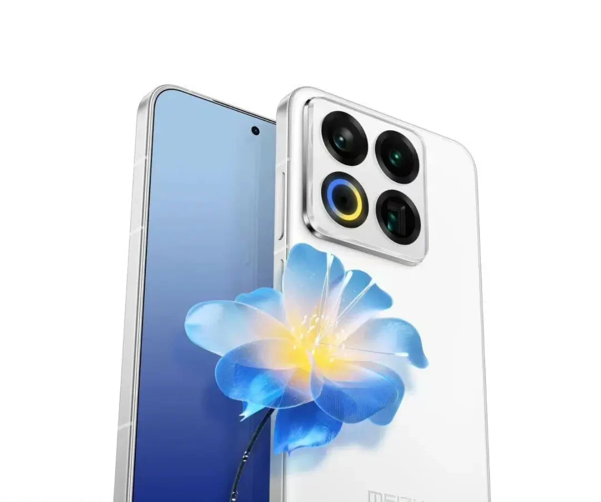 Front poster of Meizu 22 highlighting 0.8 mm equal bezels and 6.3‑inch screen, teaser visual for Meizu 22 Launch Date announcement.