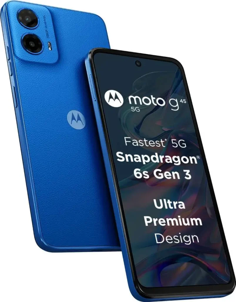 "Moto G45 5G best 5G smartphone under 10000 with Snapdragon processor"