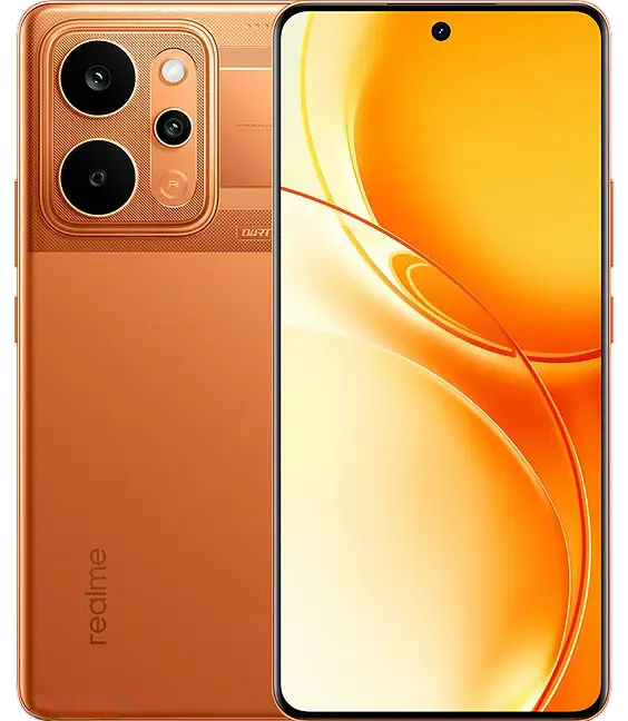 Realme Narzo power showing front and back 