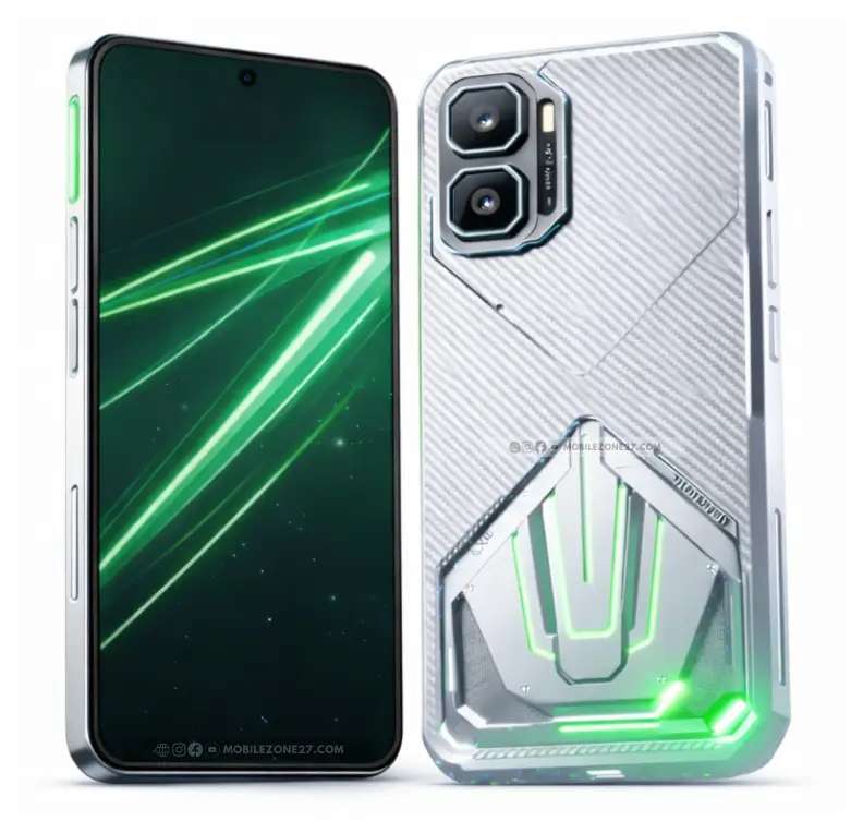 Infinix GT 50 Pro features image showing front and back design with 144Hz AMOLED display