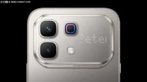 Infinix Note 60 Pro rear camera design with RGB light and dot matrix display