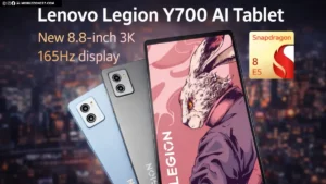 Lenovo Legion Y700 AI tablet with 8.8-inch 3K 165Hz display and dual-tone design