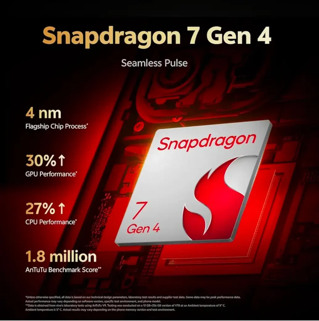 vivo V70 Antutu score showing 1.8 million with Snapdragon 7 Gen 4 chipset