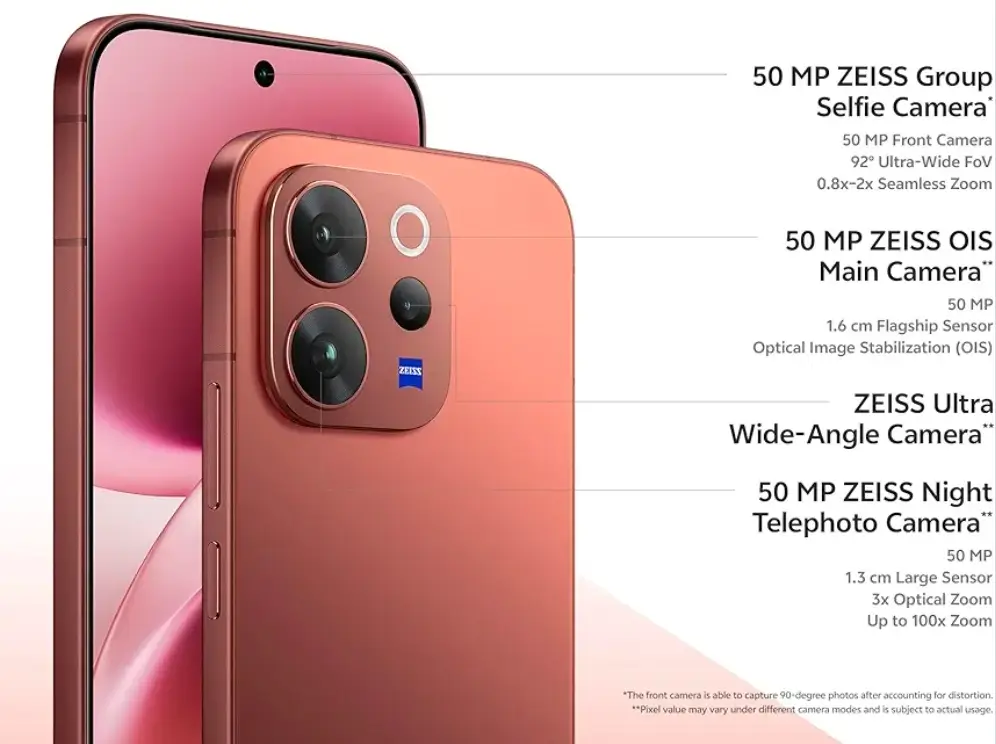 Vivo V70 5g Showing Camera Features 