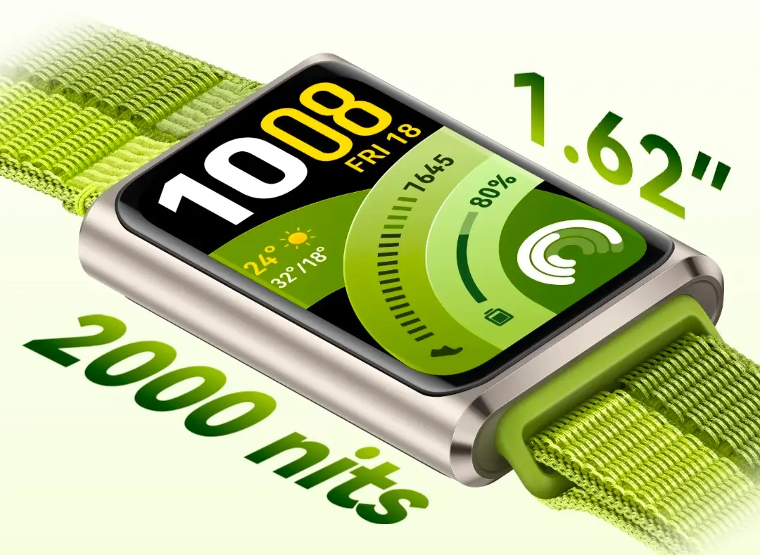 HUAWEI Band 11 Pro 1.62-inch AMOLED display with 2000 nits brightness shown