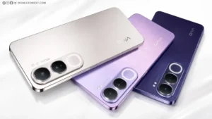 Vivo V70 FE 5G front and back design showing AMOLED display and 200MP dual camera module