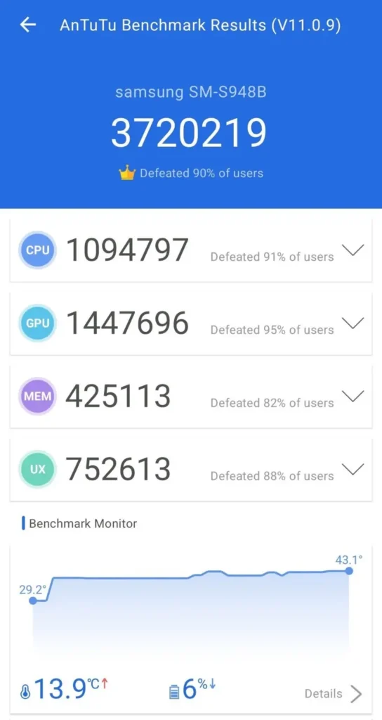 Samsung S26 Ultra AnTuTu score, Samsung S26 Ultra Antutu, Samsung S26 Ultra