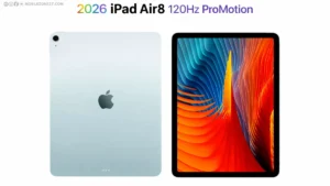 2026 iPad Air 8 promotional image showing the iPad’s back design