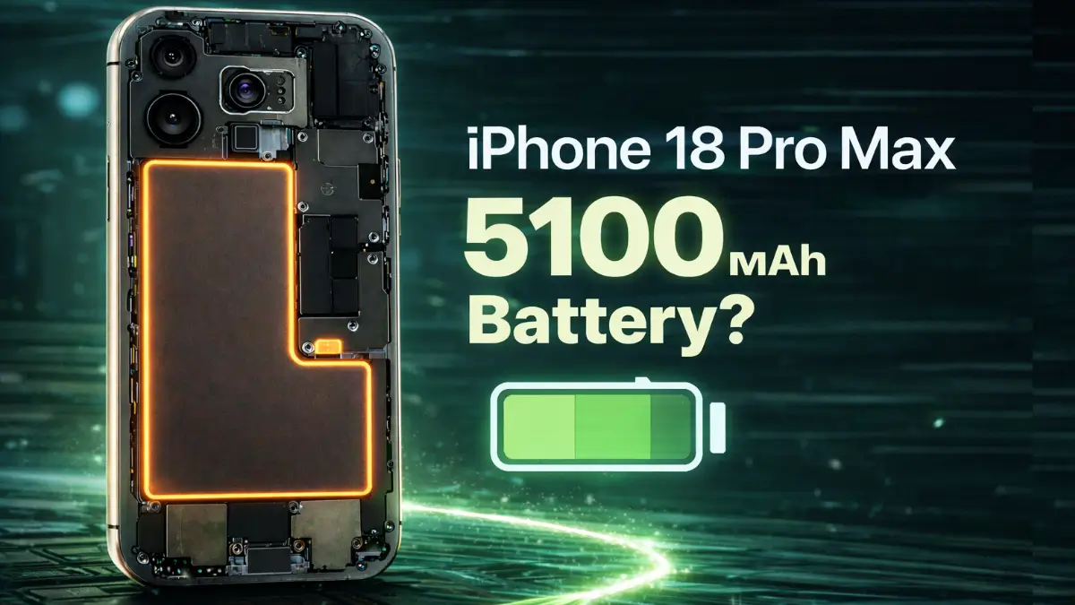 iPhone 18 Pro Max battery leak showing 5000mAh and 5100–5200mAh details