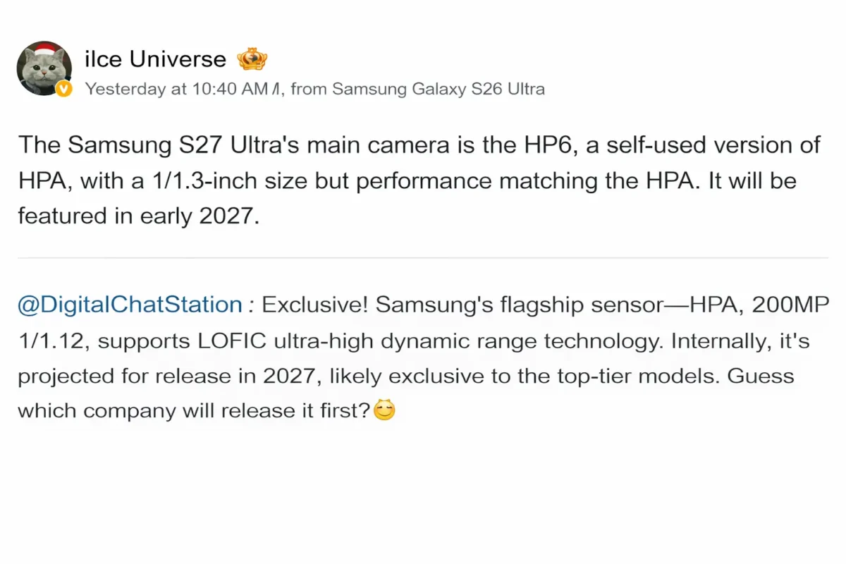 Galaxy S27 Ultra , galaxy s27 ultra camera leak